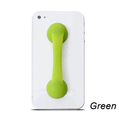 10pcs/lot smartphone single finger Grip, phone handle grip for smartphone accessories Universal Elastic Band Strap: Green