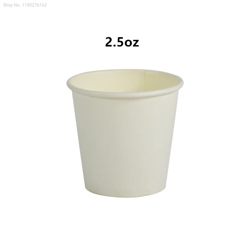 100pcs/pack 2.5/1.5oz Paper Cup White/Kraft Disposable Cup Small Mini Coffee Cup: Silver