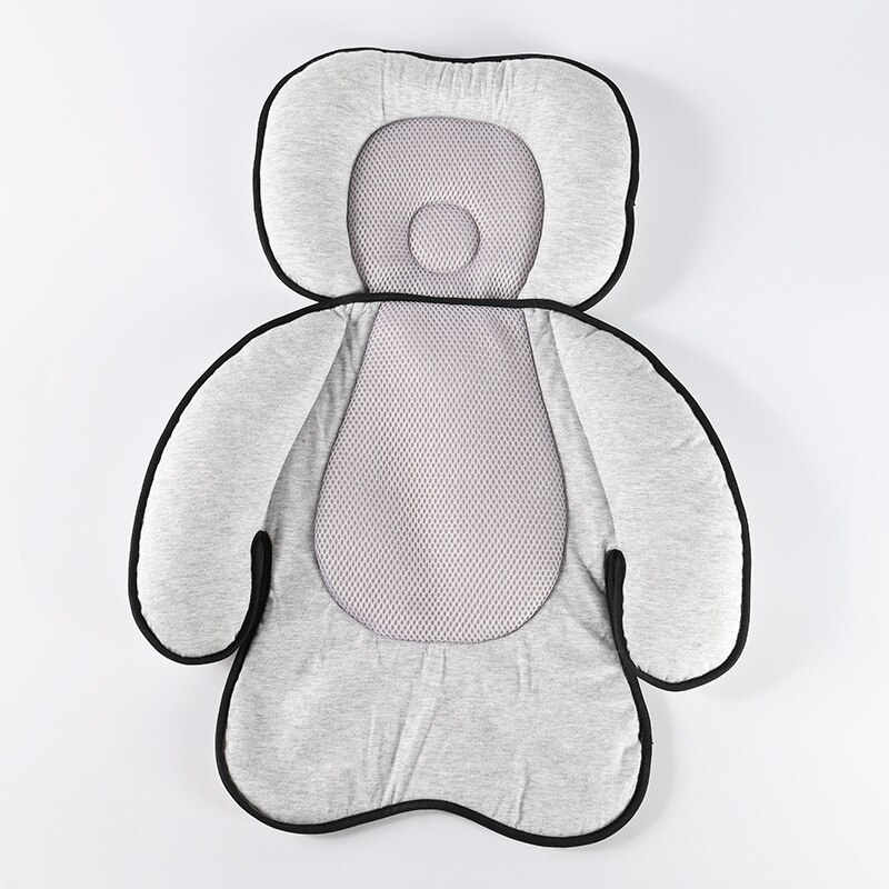 Estera de dormir para cochecito de bebé, cojín de cuerpo infantil desmontable, ajuste Universal, silla o cuna de bebé transpirable, Ultra suave: Gris oscuro