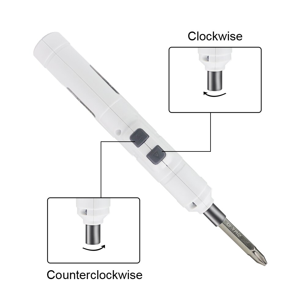 Mini Elektrische Schroevendraaier Set Accuschroevendraaier Draadloze Boor Met 10 Bits Reparatie Usb Opladen Boor Gereedschap Voor Telefoon