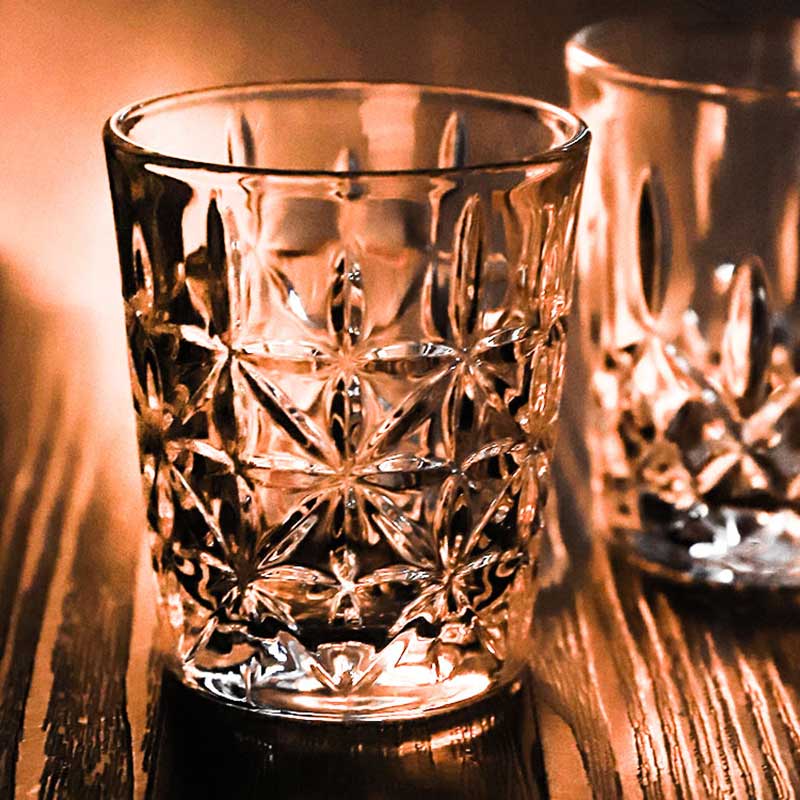 6Pcs Gesneden Patronen Shot Glass Whisky Wijn Vodka Bier Wijn Glazen Bar Club Party Cocktail Glas Home Geesten drinkware