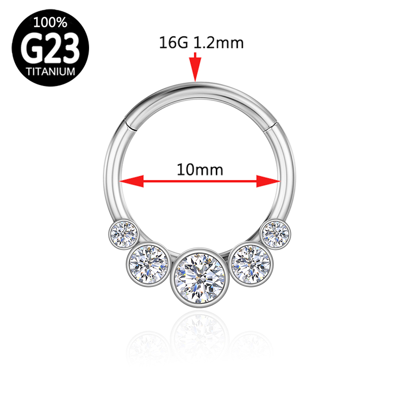 Wendel-durchbohren, nasenring,  g23 Titan-septum-clicker-Reifen, klappbare segmente, brustwarzen-knorpel-piercings, 16 tragus-lippen-körperschmuck