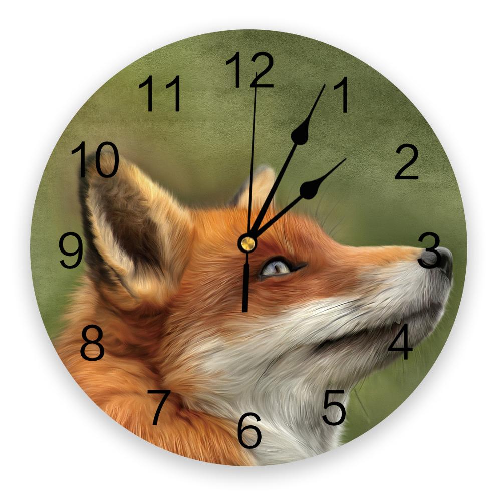 Ratons laveurs beaux ratons laveurs animaux PVC horloge murale salon chambre mur horloge numérique maison Decore horloge murale moderne: WXF02025CKAZ1