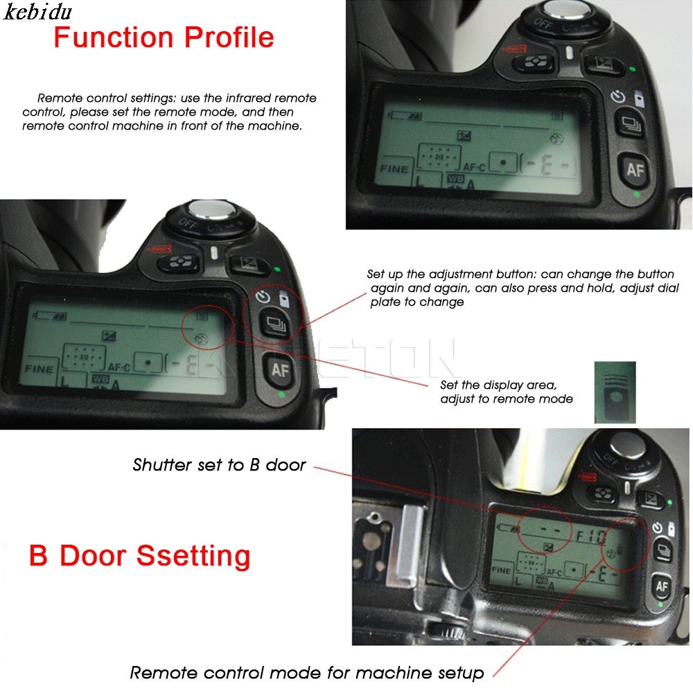 Controle remoto para câmera nikon, controle remoto sem fio infravermelho para liberação de obturador, para nikon d7100 d70s d60 d80 d90 d5200 d50 d5100 d3300 d3200