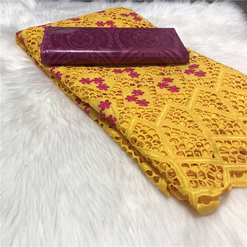 Bazin africain, tissu en brocart Riche, 5yards/lot de mélanges brodés, coton et dentelle de suisse, tissu en dentelle Damask Shadda guinée brocart