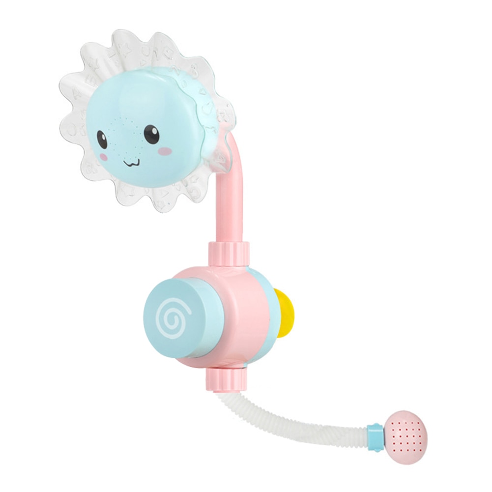 Lovely Sunflower Kids Baby Shower Faucet Spout Bathing Water Play Sprinkler Toy Rotary shower can rotate in all round.: Blue