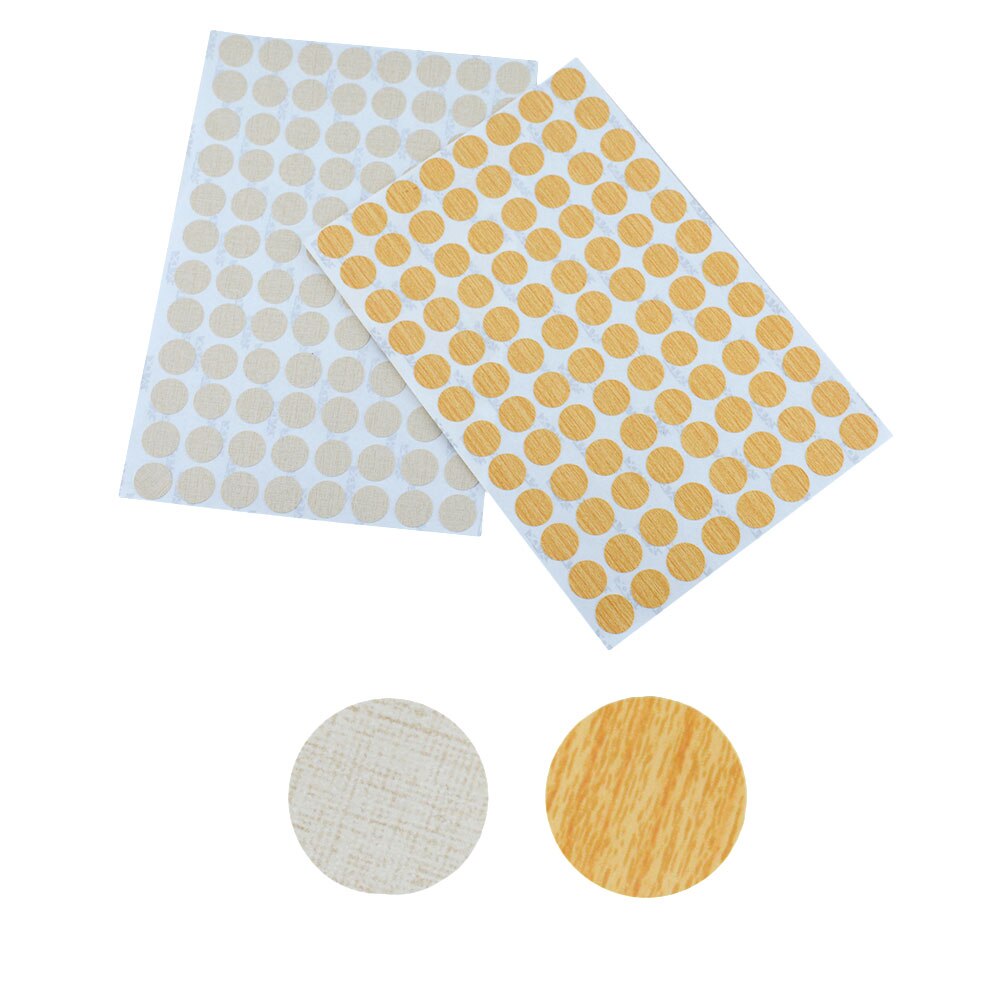 96Pcs/Sheet Pvc 15Mm Zelfklevende Decoratieve Films Meubels Schroef Cover Caps Stickers Hout Ambacht Bureau Kast ornament
