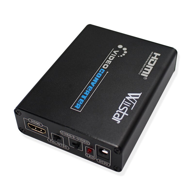 Wiistar HDMI to AV S-Video CVBS Video Converter HD 3RCA PAL/NTSC Switch HDMI to composite S VIDEO Adapter for TV PC with Adapter
