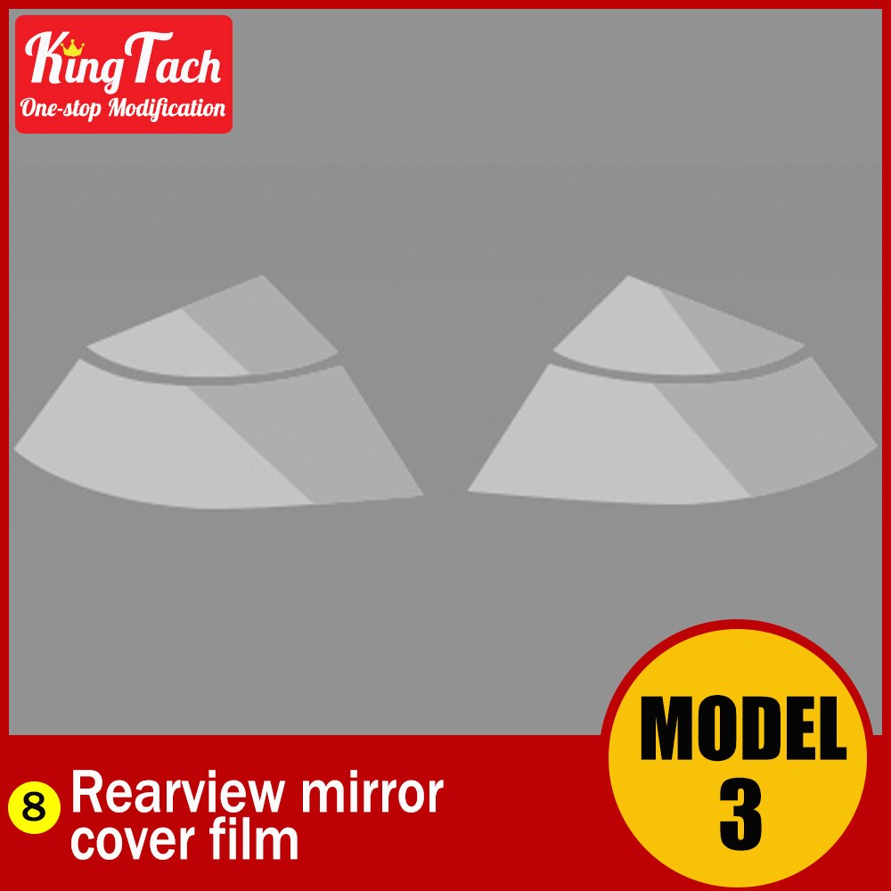 Protective Film For TESLA MODEL 3 Central Control Panel/Switch/Screen Tempered/Door Handle Pedal Pillar/Rearview Lens/Headlight: Mirror cover