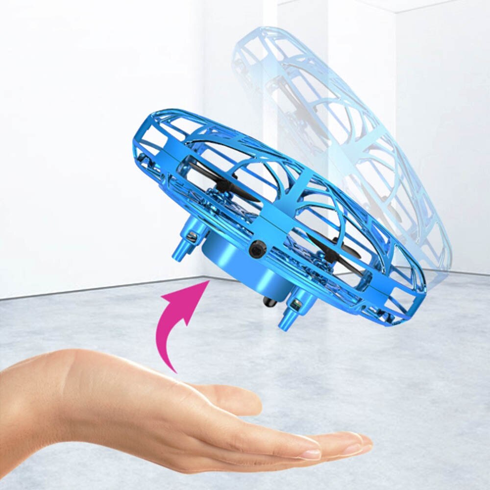Ovni avion intelligent télécommande hélicoptère LED lumineux Mini hélicoptère UFO RC jouet de noël directe