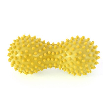 Bola de masaje Plantar Bola de masaje relajante músculo pelota para hacer ejercicio mano pie sensorial integración entrenamiento erizo Bola de masaje: Peanut Balls Yellow