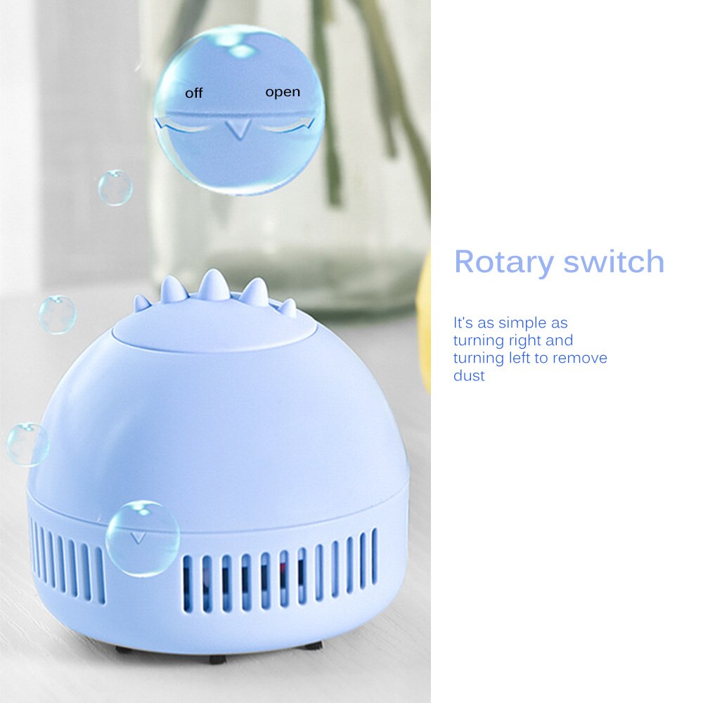 Cartoon Cute Multifunctional Robot Vacuum Cleaner Rechargeable Smart Home Office Desk Cleaner Cute And Practical Mini Portable