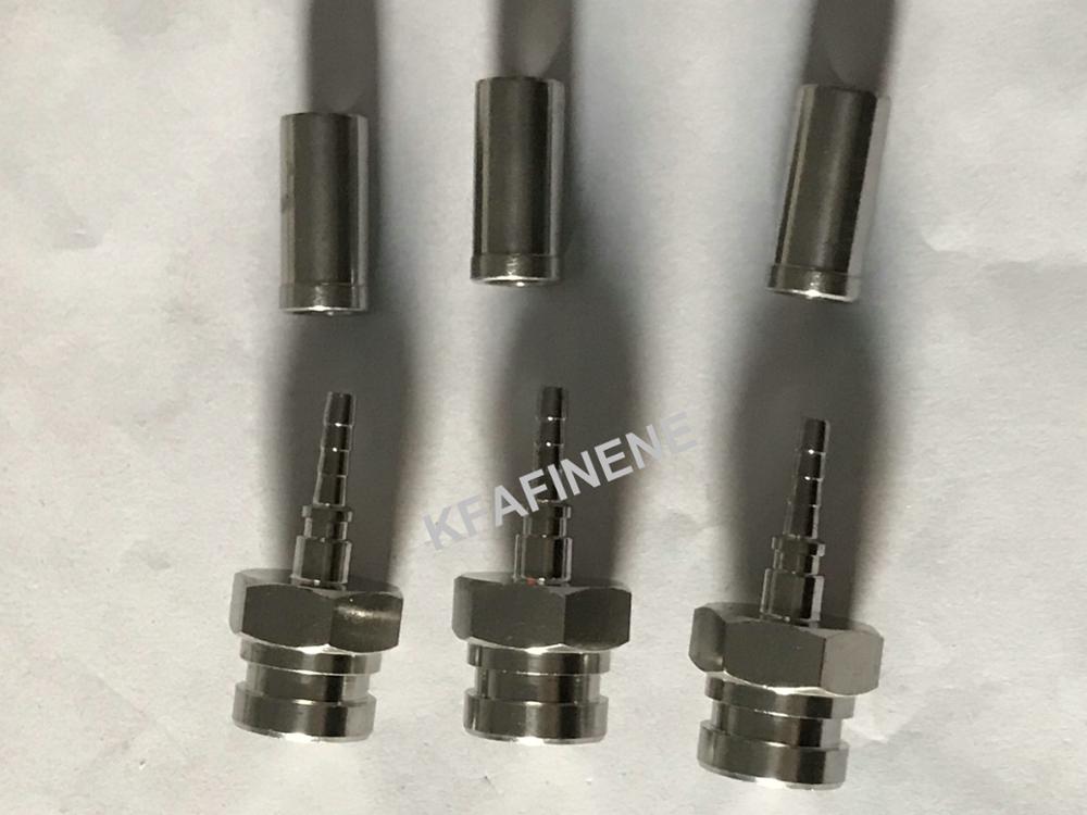 Concave M10x1.25 or M10X1.0 Stainless Steel Material Machine Crimp Female Brake Line Fittings