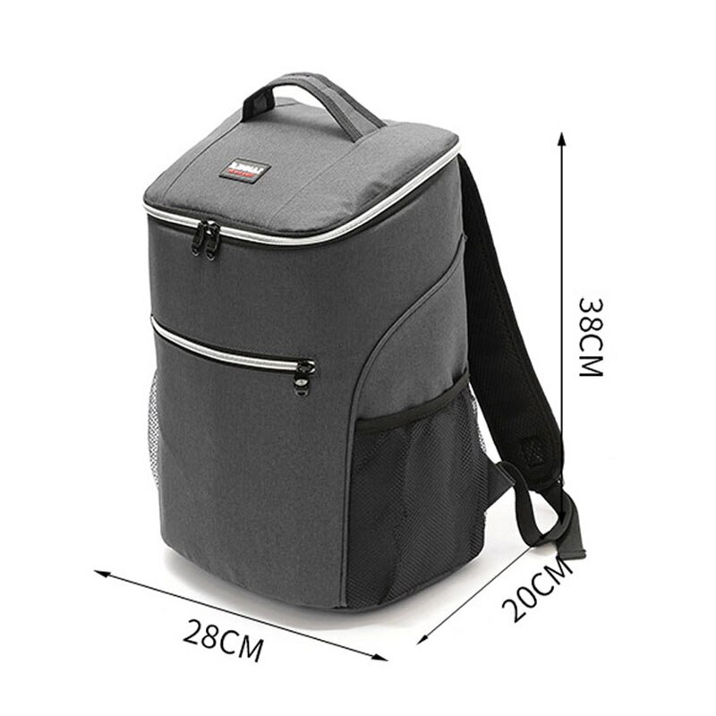 20L 600D Oxford Grote Koeltas Thermo Lunch Picknick Box Geïsoleerde Cool Rugzak Ijs Verse Carrier Thermische Nevera Portatil