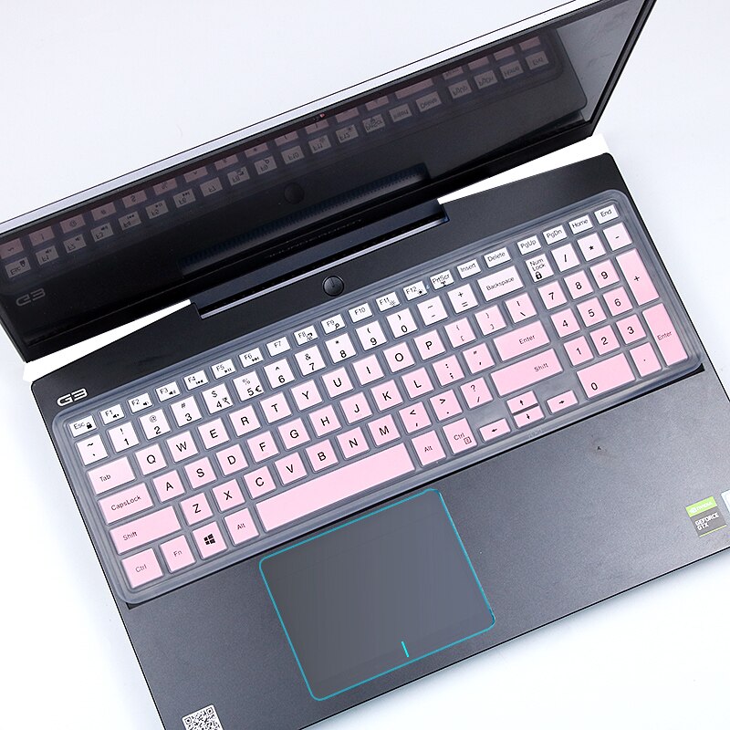 laptop Keyboard Cover Protector For Dell G3 G5 G7 15 Series,15.6" Dell G3 15 3500 3590 3579 G5 5500 5590 G7 17 7590 G7790 17.3": gradualpink