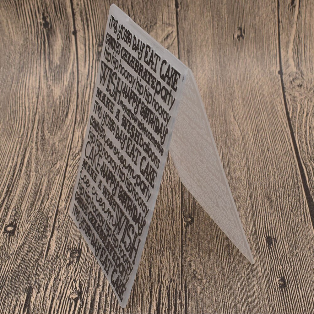 Happy Birthday Stamps Plastic Embossing Folder Template For Scrapbooking Photo Album Paper Card Making