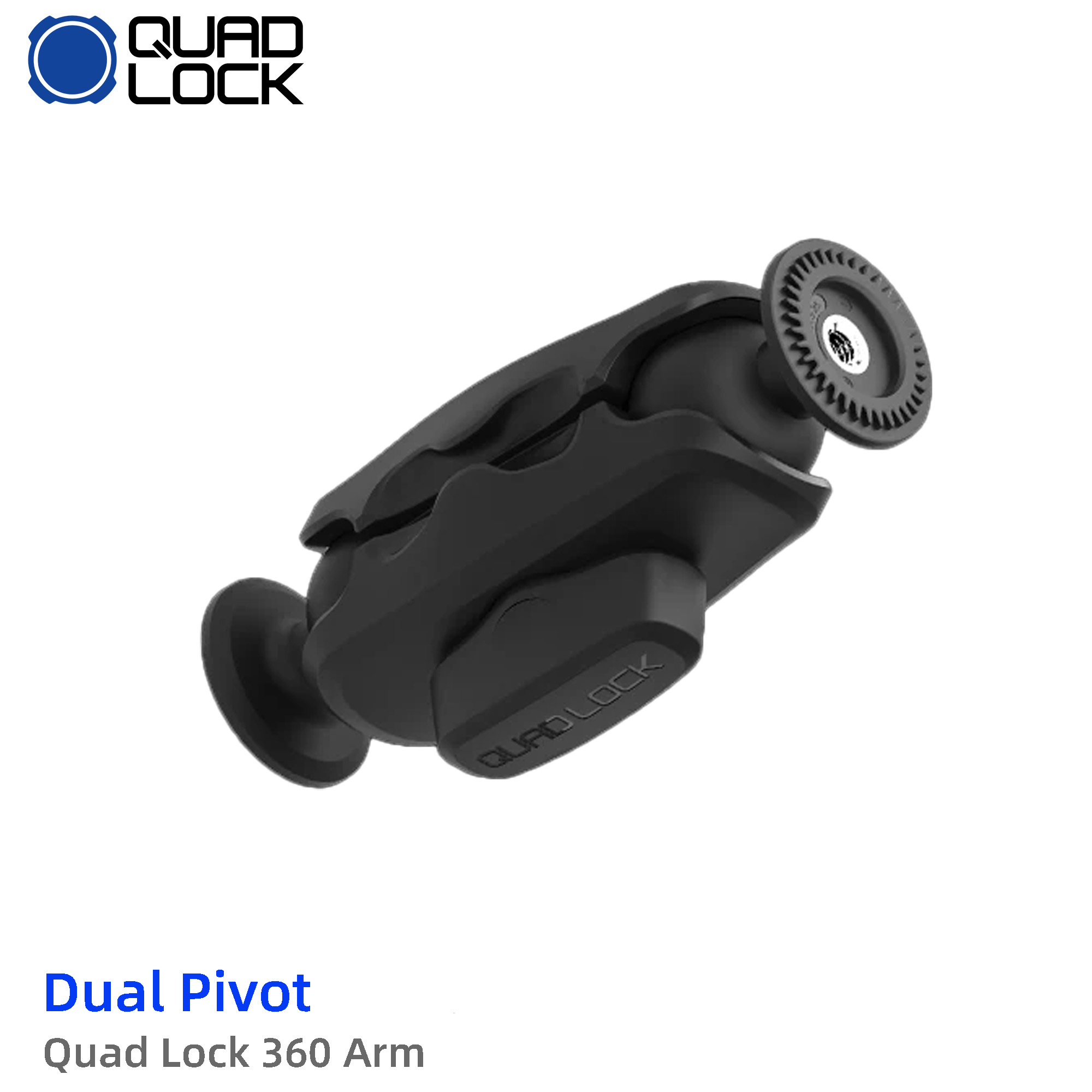 Quad sperren 360- Arm - Dual Drehpunkt Mittel klein montieren motorradzubehör für handyhalterungen: Schwarz