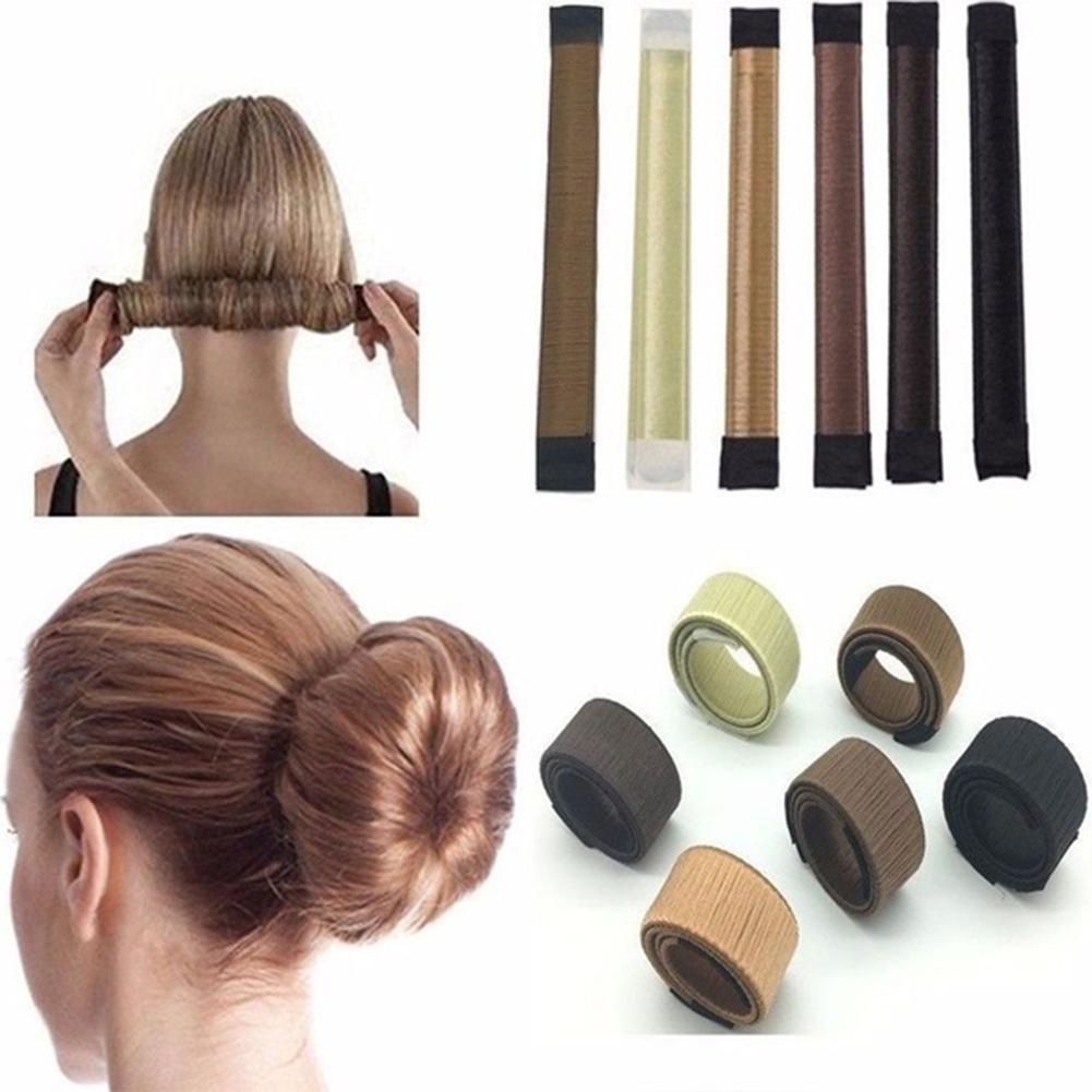 DIY Hair Accessories Synthetic Wig Donuts Bud Head Band Ball Braider Magic Tool Bun Maker Sweet French Dish Made Hair Band
