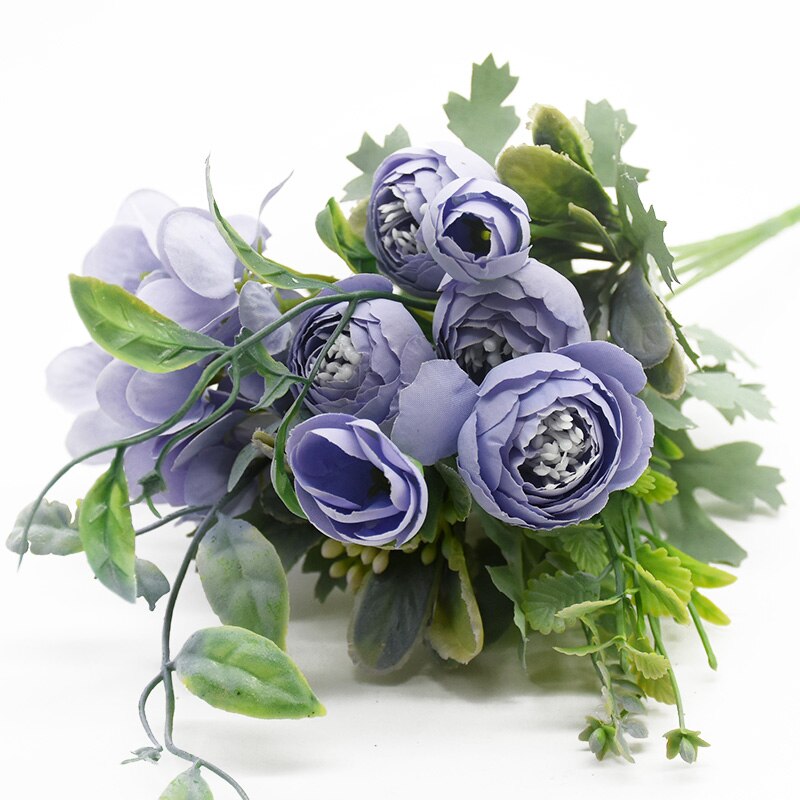 10 Boeket Simulatie Boeket Nordic Hortensia Kleine Knoppen Bedrijf Bloemen Diy Zijde Nep Bloem Kerst Thuis Bruiloft Decoratie: 5