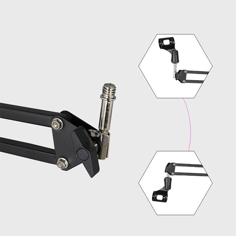 Microfoon Scissor Arm Stand Desktop Mic Clip Houder Statief Live Cantilever Beugel Microfoon Beugel Uitschuifbare