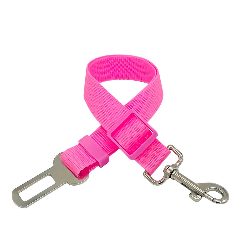 Køretøj bil kæledyr hund sikkerhedssele hvalp bil sele sele bly klip kæledyr hund forsyninger sikkerhedshåndtag auto trækkraft kæledyr forsyninger: Pinkpink