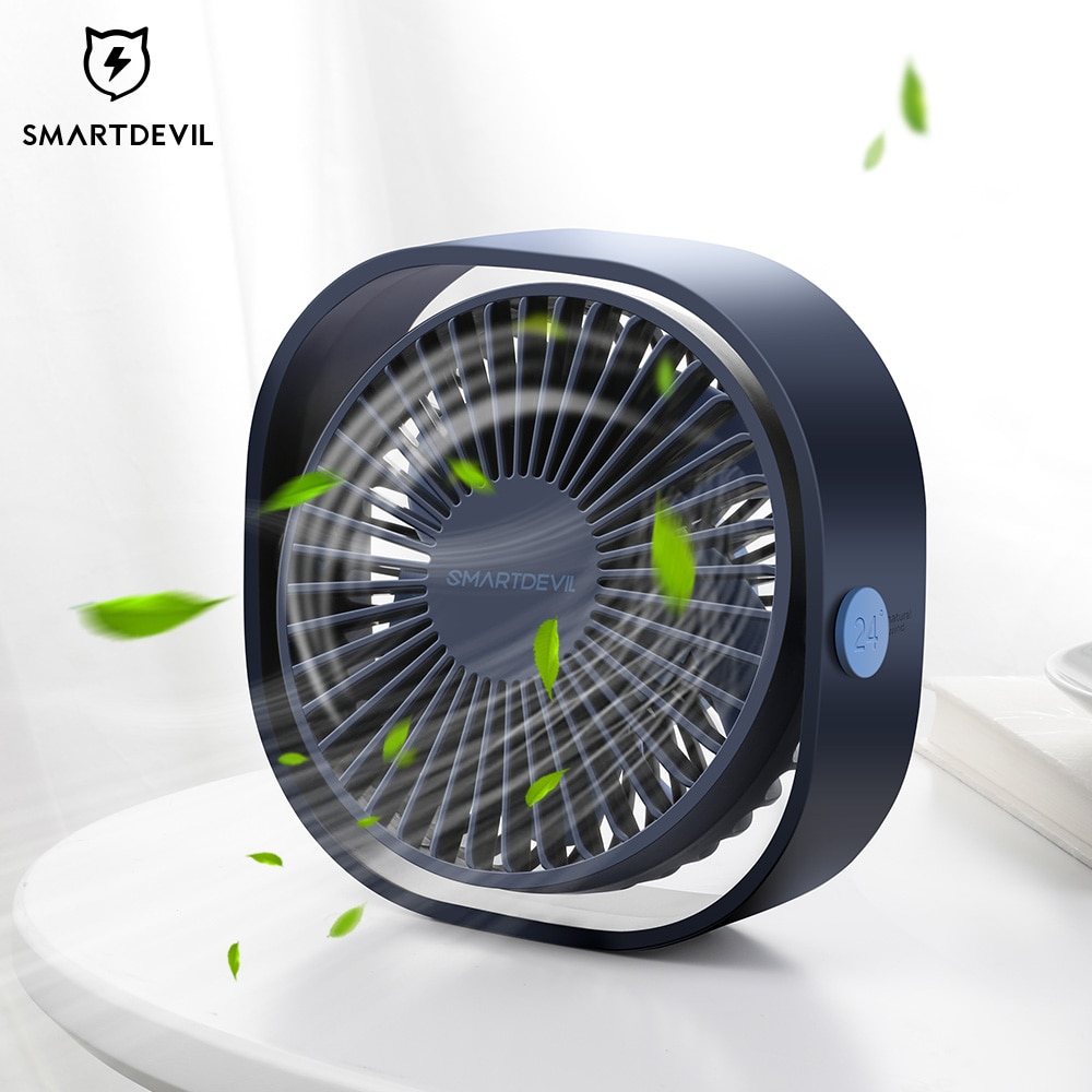 Mini ventilateur portatif personnel de refroidissement de vitesse des ventilateurs 3 de bureau d'usb de SmartDevil avec l'angle réglable de Rotation de 360 pour le ménage de bureau