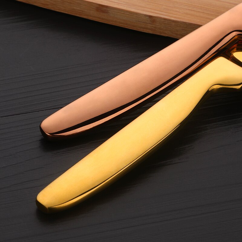 4 stk rustfritt stål regnbue frukt kniv skarpe bord kniver sett restaurant bestikk middag kniv gull kniver servise sett
