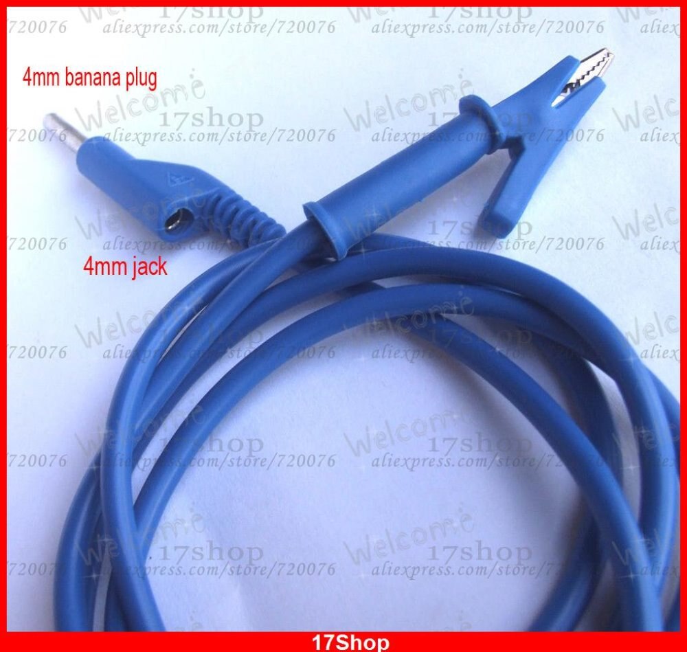 1 stks Koper 4mm banana plug Alligator clip siliconen Voltage probe Kabels