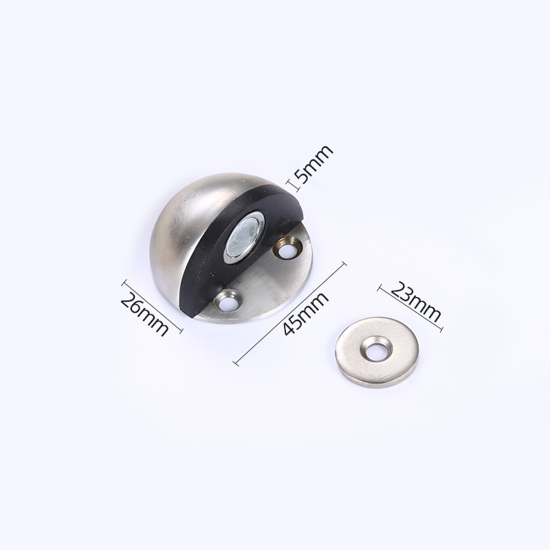 Rustfrit stål magnet dør stopper gummi dør prop anti-kollision træ toilet dør holder lås dørstop møbler hardware