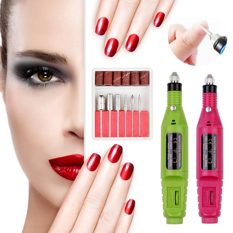 1Set Usb Opladen Elektrische Nail Boor Machine Kit Verwijder Poolse Nail Art Pen Pedicure Nagelvijl Manicure Machine Nail art Gereedschap