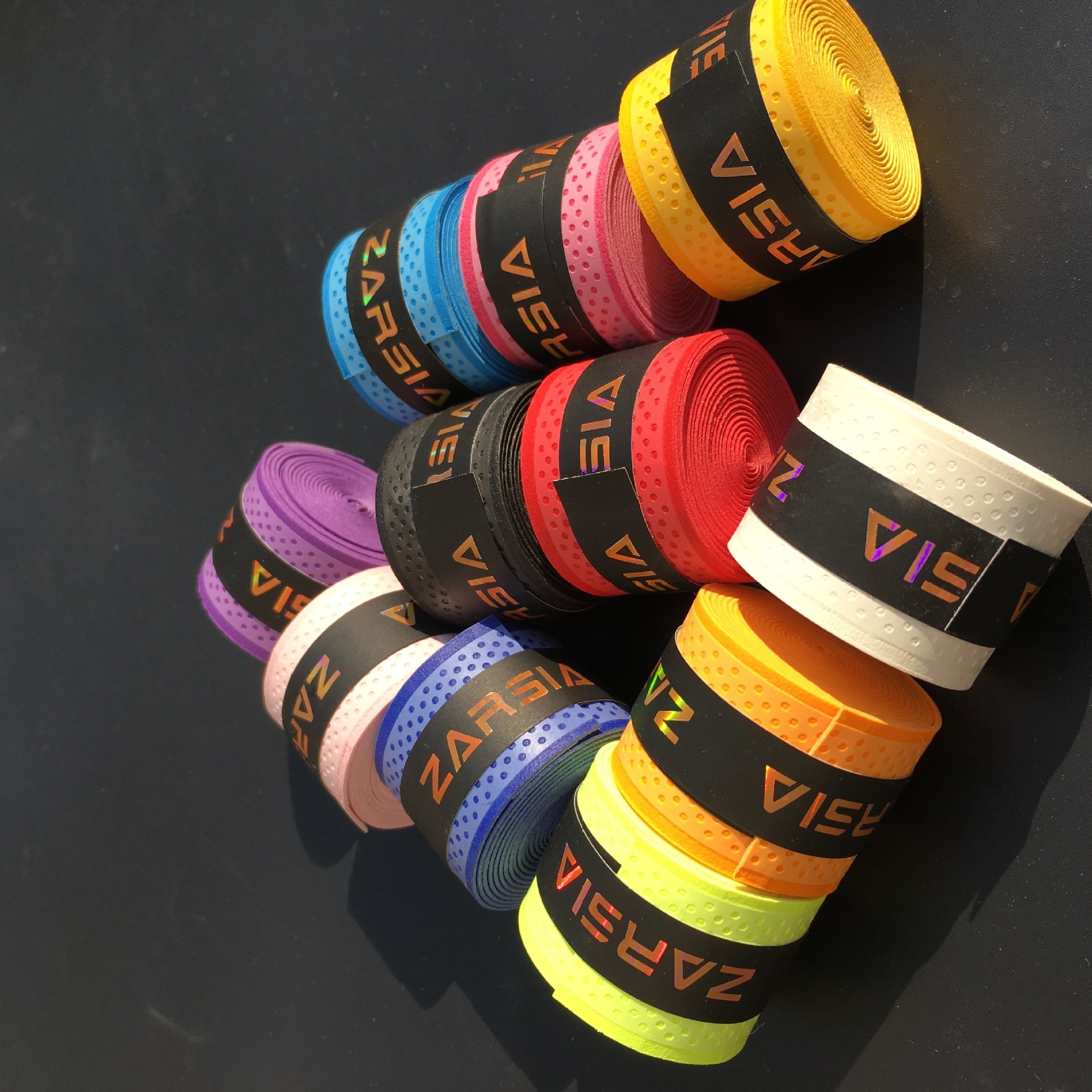 Zarsia 10Pcs Droog Tennis Overgrip Zweet Absorptie Band Badminton Racket Squash Pu Tennis Grip Raquete Tenis Overgrip Wrap Tape
