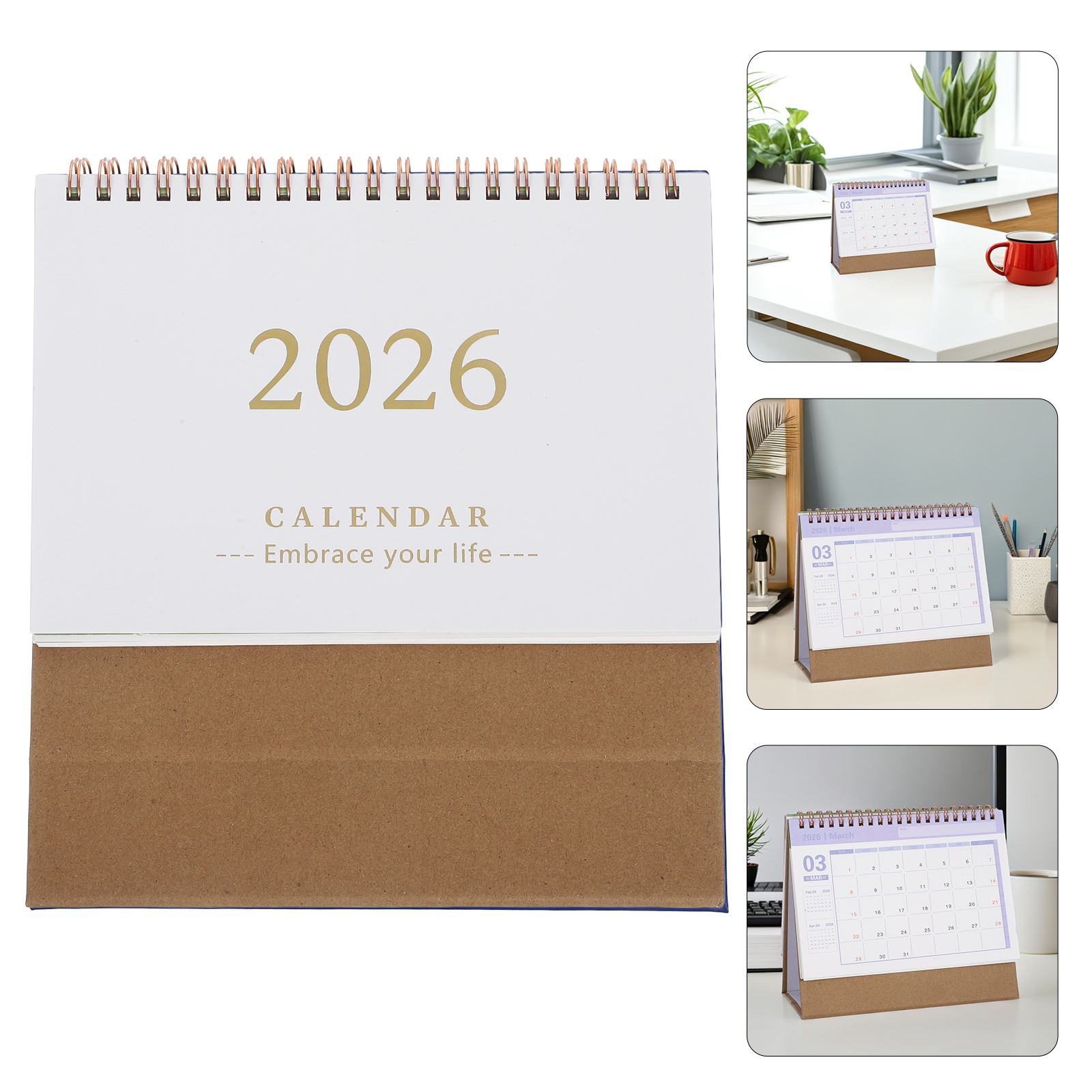 Desk Calendar Small Desktop Calendars Table Daily Notepad Pocket Planner Decorative Month Work Calendar Planner: plum