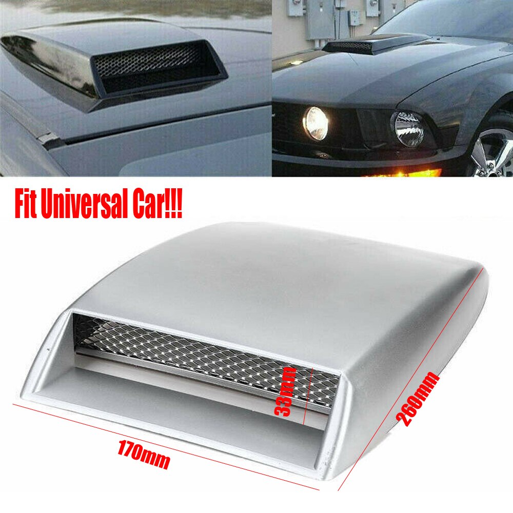 Universal Deluxe Car Self adhesive Front Engine Hood Bonnet Vents Hood Air Flow Intake Scoop Turbo Outlet Cover Car Accessories