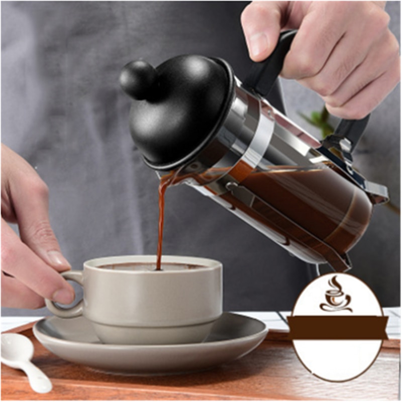 350 Ml Draagbare Handmatige Franse Persen Pot Koffiezetapparaat Filter Pot Huishoudelijke Koffiezetapparaat Koffie Pot Percolator Tool