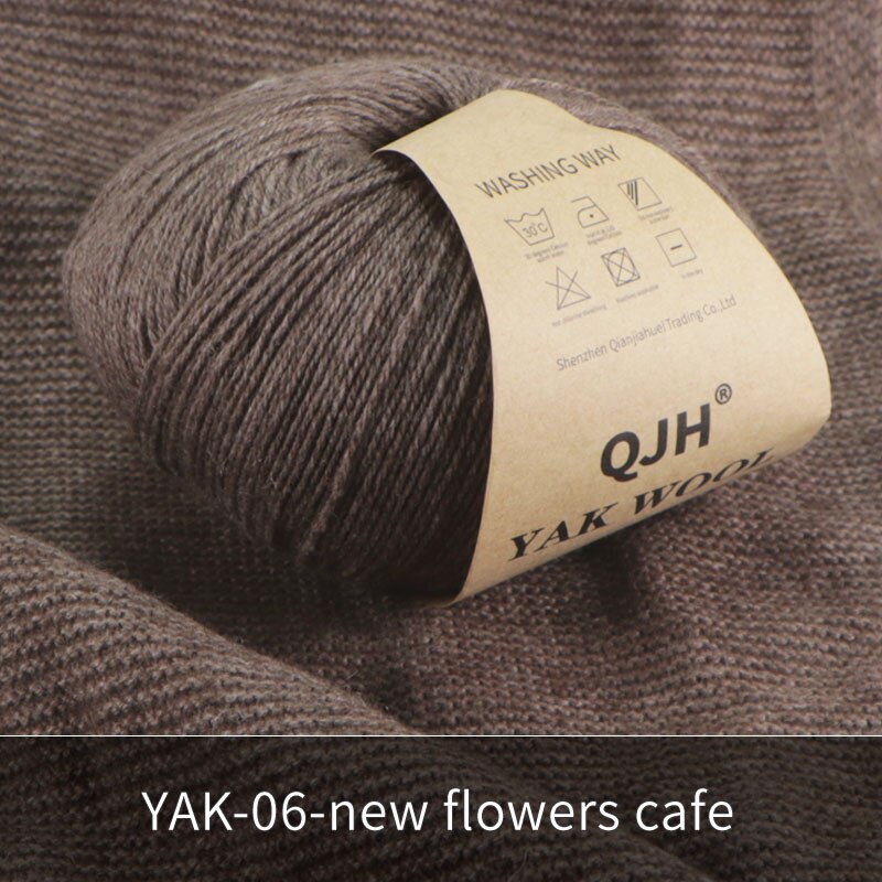 Undyed Natural Organic Mongolian Yak Wool Yarn For Hand knitting Crochet DIY Soft For Garments Baby Clothes: Brown