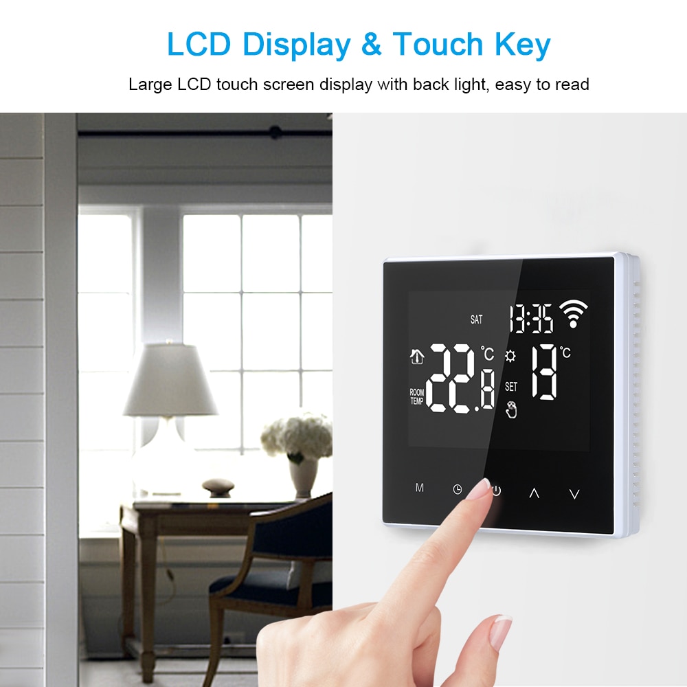 Wifi home smart termostat temperaturregulator gulvvarme gulv app kontrol programmerbar wifi termostat