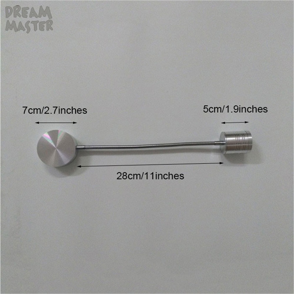 5W led flexible hose wall light L28cm L38cm neck bedside reading bending lamp mirror desk painting above lights 85-265V