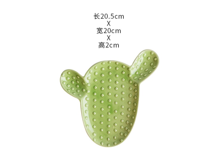 Vaisselle en céramique créative plante tropicale | Plante tropicale vaisselle de table de la maison irrégulière assiette à petit déjeuner plats à bonbons, assiette de service plat à Sauce soja: B-1