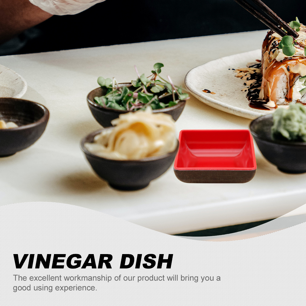 6 Pcs Melamine Seasoning Plates Square Sauce Dishes Sauce Plates Soy Sauce Dishes