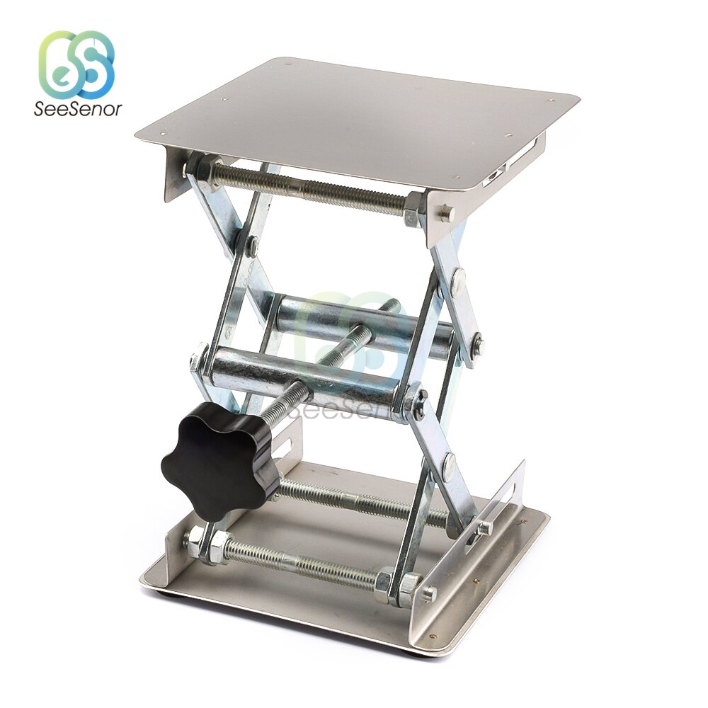 Stainless Steel Lifter Router Plate Table Woodworking Engraving Laboratory Lifting Stand Manual Lift Platform Carpentry Tools