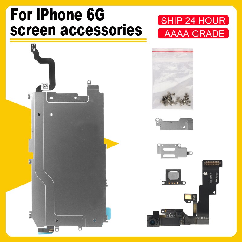 OEM Vollen Satz von LCD Bildschirm Teile Frontkamera Heimat Taste Schlüssel flexibel Kabel Voll Schrauben für iPhone 6