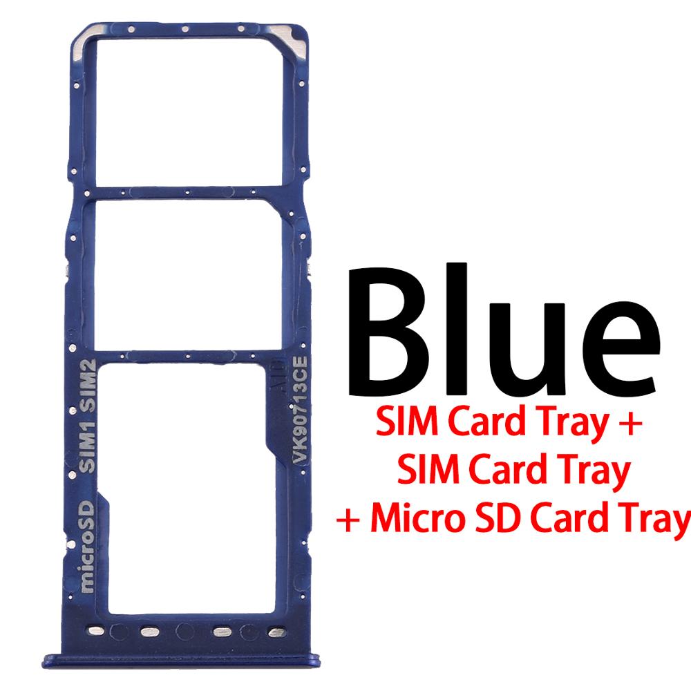 Vassoio di Carta di SIM + Micro SD Vassoio di Carta per Samsung Galaxy A20 A30 A50/A10 Telefono Originale Nano SIM micro SD Vassoio di Carta di Adattatore: A10 (Blue)Micro SD