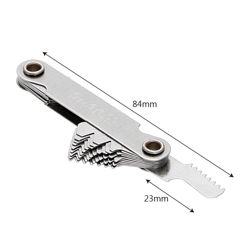 DIYWORK 20 Blades Metal 60 and 55 Degree Screw Thread Gage Gauge Folding Measuring Tool Metric & Whitworth Pitch