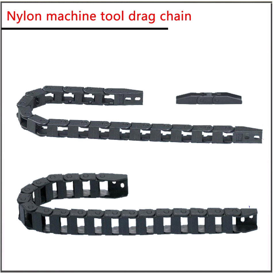 Connecteurs d'extrémité de chaîne de câble en Nylon pour machine à graver CNC, 10x10 10x20 15x20 15x30 15x40mm L1000mm