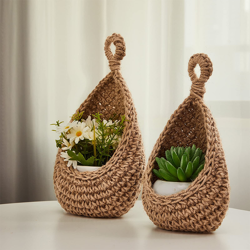 Woven Fruit Basket Vegetable Basket Wall Mounted Wicker Rattan Pastoral Kitchen Table Picnic Storage Basket Storage