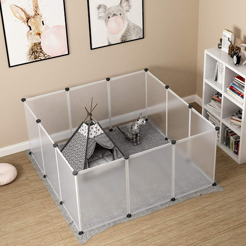 Small Animal Cage Foldable Pet Dogs Playpen Crate Fence Puppy Kennel House Exercise Training Cage Puppy Kitten Space Dog Supplie