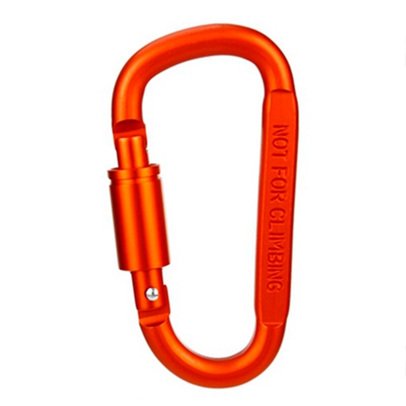 D Vormige Camping Karabijnhaak Aluminium Locking Haak Ring Sleutel Klimmen Gereedschap: OR