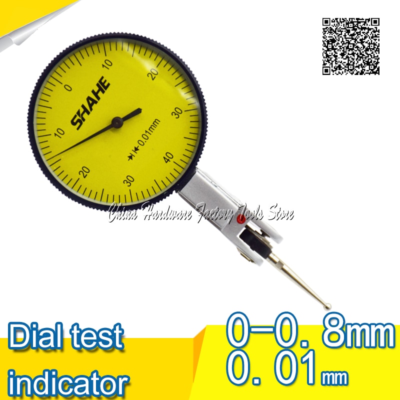 Shahe 0-0.8 mm spaken summeprøveindikator for presisjons måleur 0-0.8 mm test indikatorer
