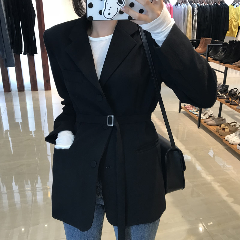 frühjahr dünne klage schick taille OL lange schwarz anzug jacke weibliche weiße Blazer Ukraine Blazer für frauen formale