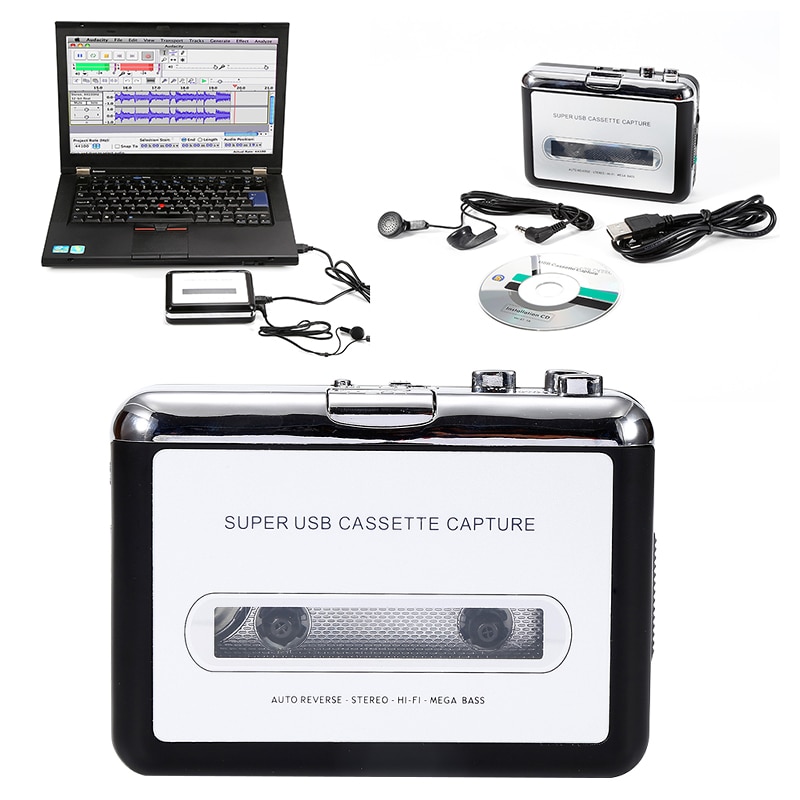 Tape Naar Pc Super Usb Cassette MP3 Converter Met Usb Kabel MP3 Speler Usb Oplaadbare Cassette Recorders & Spelers